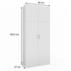 Aktenregal Frank Weiß 80 x 182.4 cm Vicco