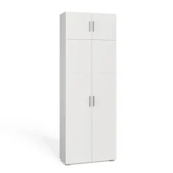 Aktenregal Frank Weiß 80 x 182.4 cm mit Schrankaufsatz Vicco