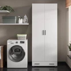 Aktenregal Ingo Weiß 80 x 182.4 cm mit Schublade Vicco