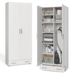 Aktenregal Ingo Weiß 80 x 182.4 cm mit Schublade Vicco