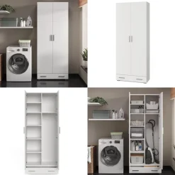 Aktenregal Ingo Weiß 80 x 182.4 cm mit Schublade Vicco