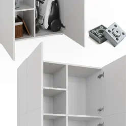 Aktenregal Ingo Weiß 80 x 182.4 cm Vicco