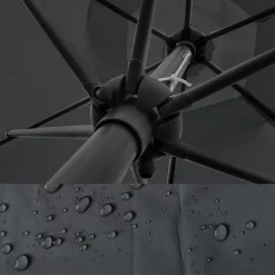 Ampelschirm Anthrazit 270 cm mit Schutzhülle OK-Living