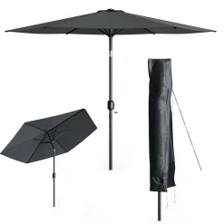 Ampelschirm Anthrazit 270 cm mit Schutzhülle OK-Living