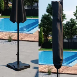 Ampelschirm Anthrazit 270 cm mit Schutzhülle und Ständer OK-Living