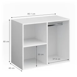 Anstellschrank Isabelle Weiß 80.1 x 65 cm Vicco