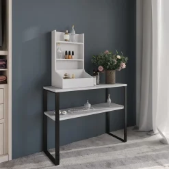 Anstellschrank Sherry Weiß 40 x 65 cm mit 3 Ablagefächern Vicco