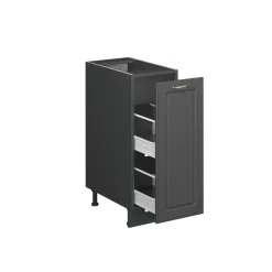 Apothekerschrank Fame-Line Anthrazit-Gold Landhaus 30 cm ohne Arbeitsplatte Vicco