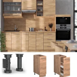 Apothekerschrank Fame-Line Goldkraft Eiche 30 cm , AP Eiche Vicco