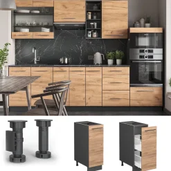 Apothekerschrank Fame-Line Goldkraft Eiche 30 cm , AP Eiche Vicco