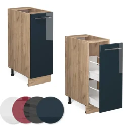 Apothekerschrank Fame-Line Dunkelblau Hochglanz 30 cm , AP Anthrazit Vicco