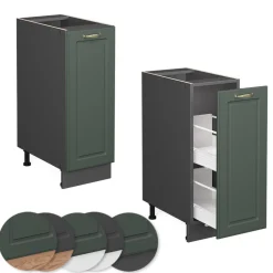 Apothekerschrank Fame-Line Grün-Gold Landhaus 30 cm , AP Eiche Vicco