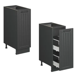 Apothekerschrank Fame-Line Dunkelgrau 30 cm ohne Arbeitsplatte Vicco