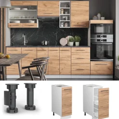 Apothekerschrank Fame-Line Goldkraft Eiche 30 cm , AP Eiche Vicco