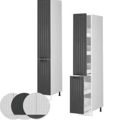 Apothekerschrank Fame-Line Anthrazit Landhaus 30 cm Vicco