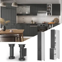 Apothekerschrank Fame-Line Anthrazit Landhaus 30 cm Vicco