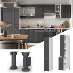 Apothekerschrank Fame-Line Anthrazit-Gold 30 cm Vicco