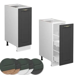 Apothekerschrank Fame-Line Anthrazit-Gold 30 cm , AP Marmor Vicco