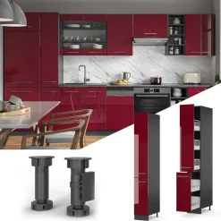 Apothekerschrank Fame-Line Bordeaux Hochglanz 30 cm Vicco