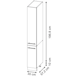 Apothekerschrank Fame-Line Weiß Landhaus 30 cm Vicco