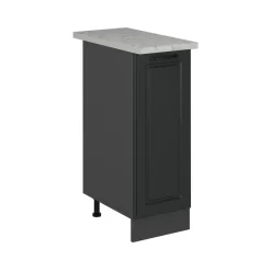 Apothekerschrank R-Line Anthrazit Landhaus 30 cm AP Marmor Vicco