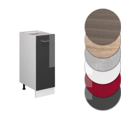 Apothekerschrank R-Line Anthrazit Hochglanz 30 cm ohne Arbeitsplatte Vicco