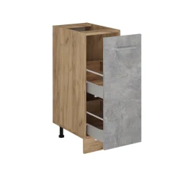 Apothekerschrank R-Line Beton 30 cm AP Marmor Vicco