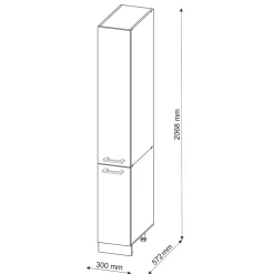 Apothekerschrank R-Line Beton 30 cm Vicco