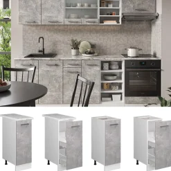 Apothekerschrank R-Line Beton 30 cm , AP Anthrazit Vicco