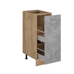 Apothekerschrank R-Line Beton 30 cm ohne Arbeitsplatte Vicco