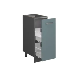 Apothekerschrank R-Line Blau-Grau 30 cm , AP Eiche Vicco