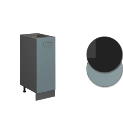 Apothekerschrank R-Line Blau-Grau 30 cm , AP Eiche Vicco