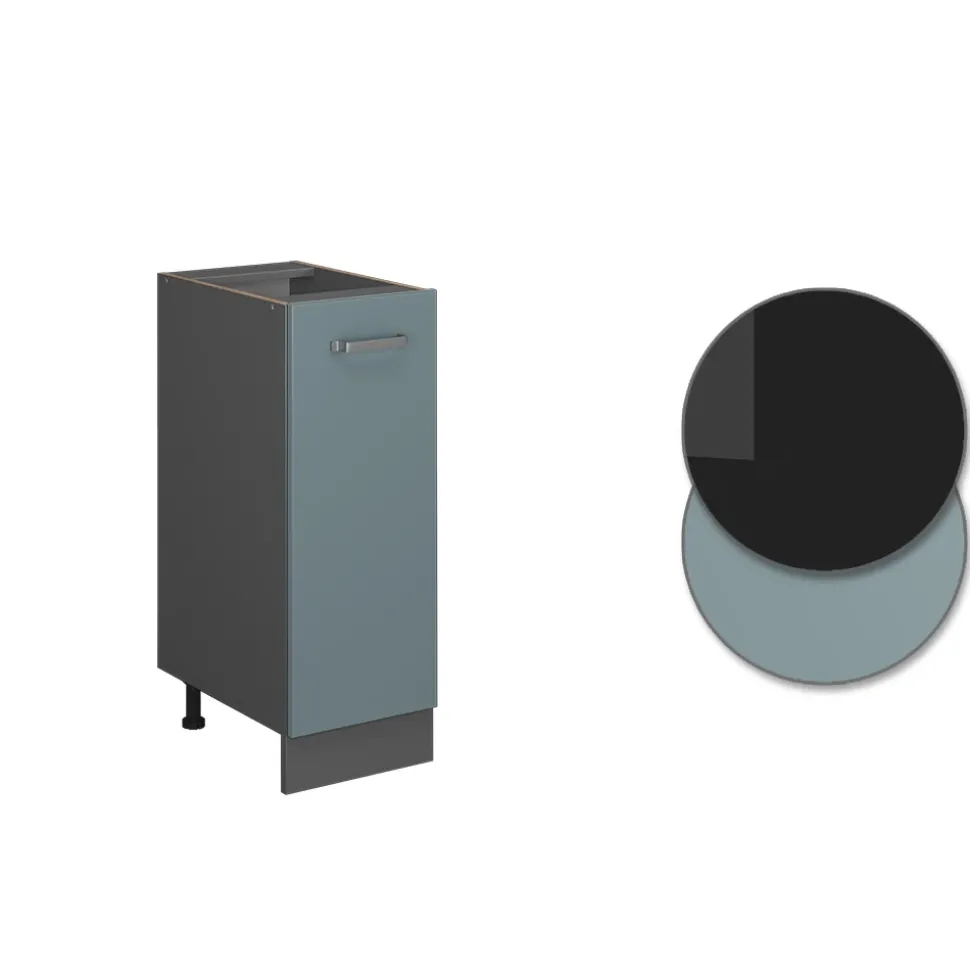 Apothekerschrank R-Line Blau-Grau 30 cm , AP Eiche Vicco