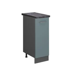 Apothekerschrank R-Line Blau-Grau 30 cm , AP Anthrazit Vicco