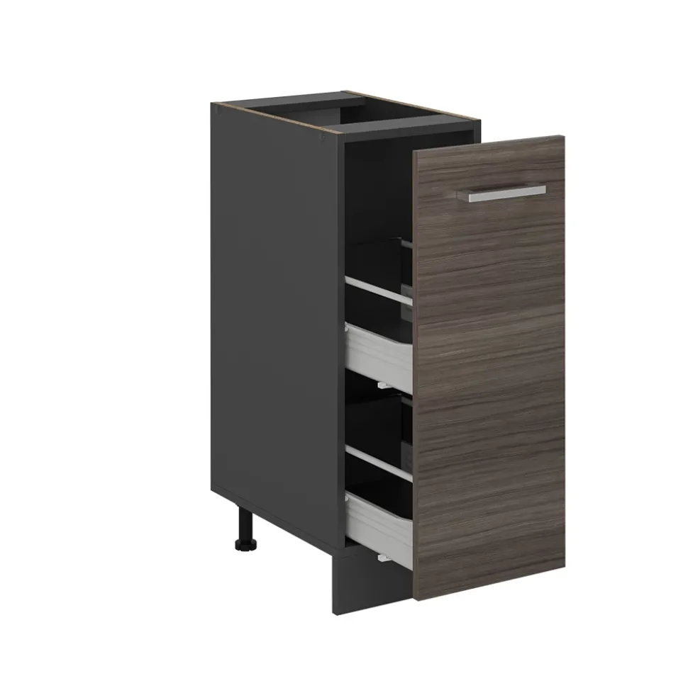 Apothekerschrank R-Line Edelgrau 30 cm , AP Eiche Vicco