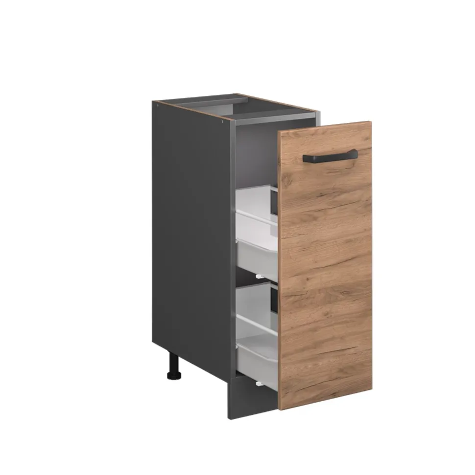 Apothekerschrank R-Line Goldkraft Eiche 30 cm , AP Eiche Vicco