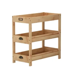 Aufbewahrungsregal Legum Braun 33 x 66 cm mit 3 Ablagen Vicco