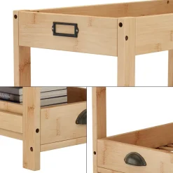 Aufbewahrungsregal Legum Braun 33 x 66 cm mit 3 Ablagen Vicco