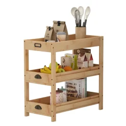 Aufbewahrungsregal Legum Braun 33 x 66 cm mit 3 Ablagen Vicco