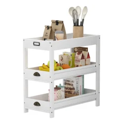 Aufbewahrungsregal Legum Weiß 33 x 66 cm mit 3 Ablagen Vicco