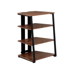 Aufbewahrungsregal Tonar Eiche rustikal/Schwarz 61 x 78 cm 4 offene Ablageflächen Vicco