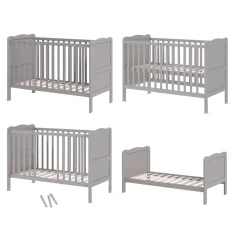 Babybett Tobi Grau 60x120 cm Vitalispa