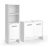 Badezimmermöbel-Set Karli Weiß 2 Teile Vicco