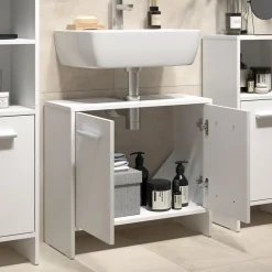 Badezimmermöbel-Set Karli Weiß 2 Teile Vicco