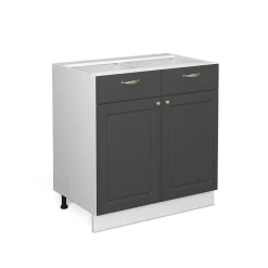 Badezimmerschränke Fame-Line Anthrazit-Gold 80 x 82 cm ohne Arbeitsplatte Vicco