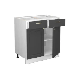 Badezimmerschränke Fame-Line Anthrazit-Gold 80 x 82 cm ohne Arbeitsplatte Vicco