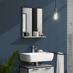 Badezimmerspiegel Fyrk Beton 50 x 60 cm Vicco