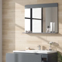 Badezimmerspiegel Izan Grau 80.1 x 62 cm Vicco