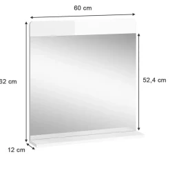 Badezimmerspiegel Izan Weiß 60 x 62 cm Vicco