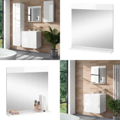 Badezimmerspiegel Izan Weiß 60 x 62 cm Vicco